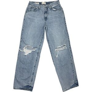 90’s Baggy Distressed Jean Light Wash Size 6